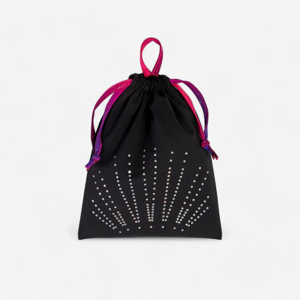 Girls' gym bag - black with sequins
