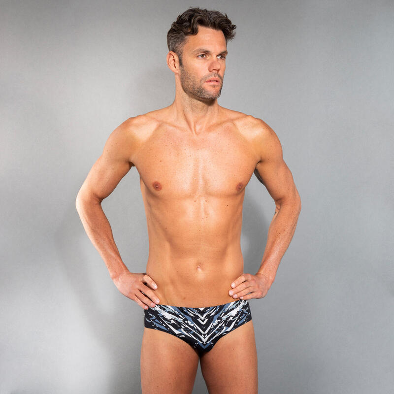 MAILLOT DE BAIN SLIP 900 PRINT HOMME XEN NOIR