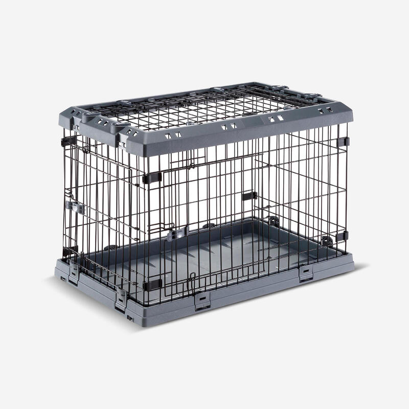 Kutyaszállító box, rácsos, összehajtható, SUPERIOR 75 L, 1 kutya számára