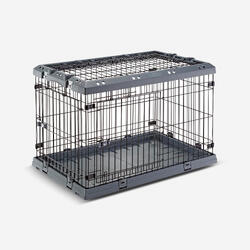 Jaula Perros Con 2 Puertas De Mdf Metal 81x58,5x66 Cm-pawhut.negro con  Ofertas en Carrefour