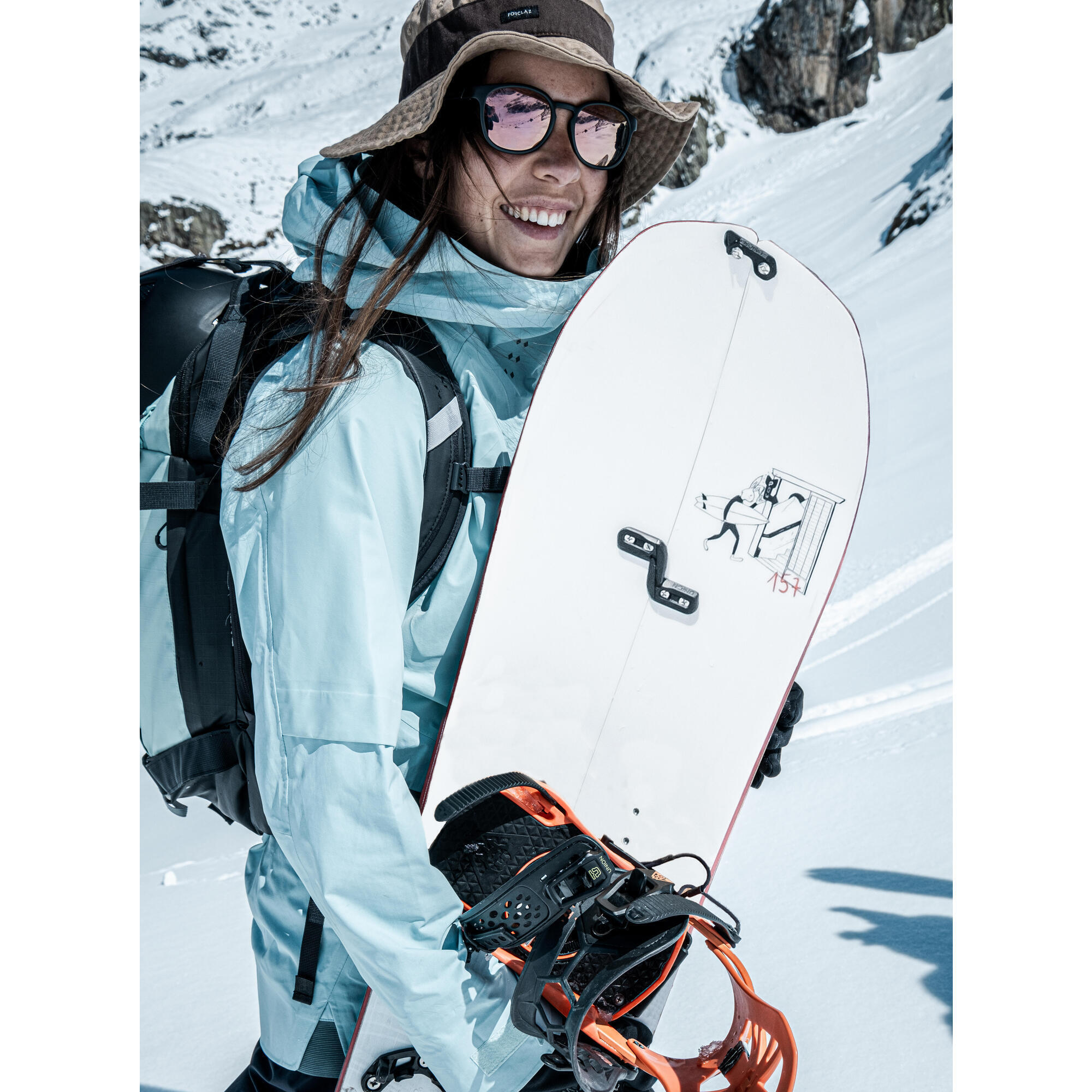 Splitboard pack: adult splitboard sold with custom skins