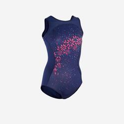 Body ginnastica artistica femminile 900 blu con stampa