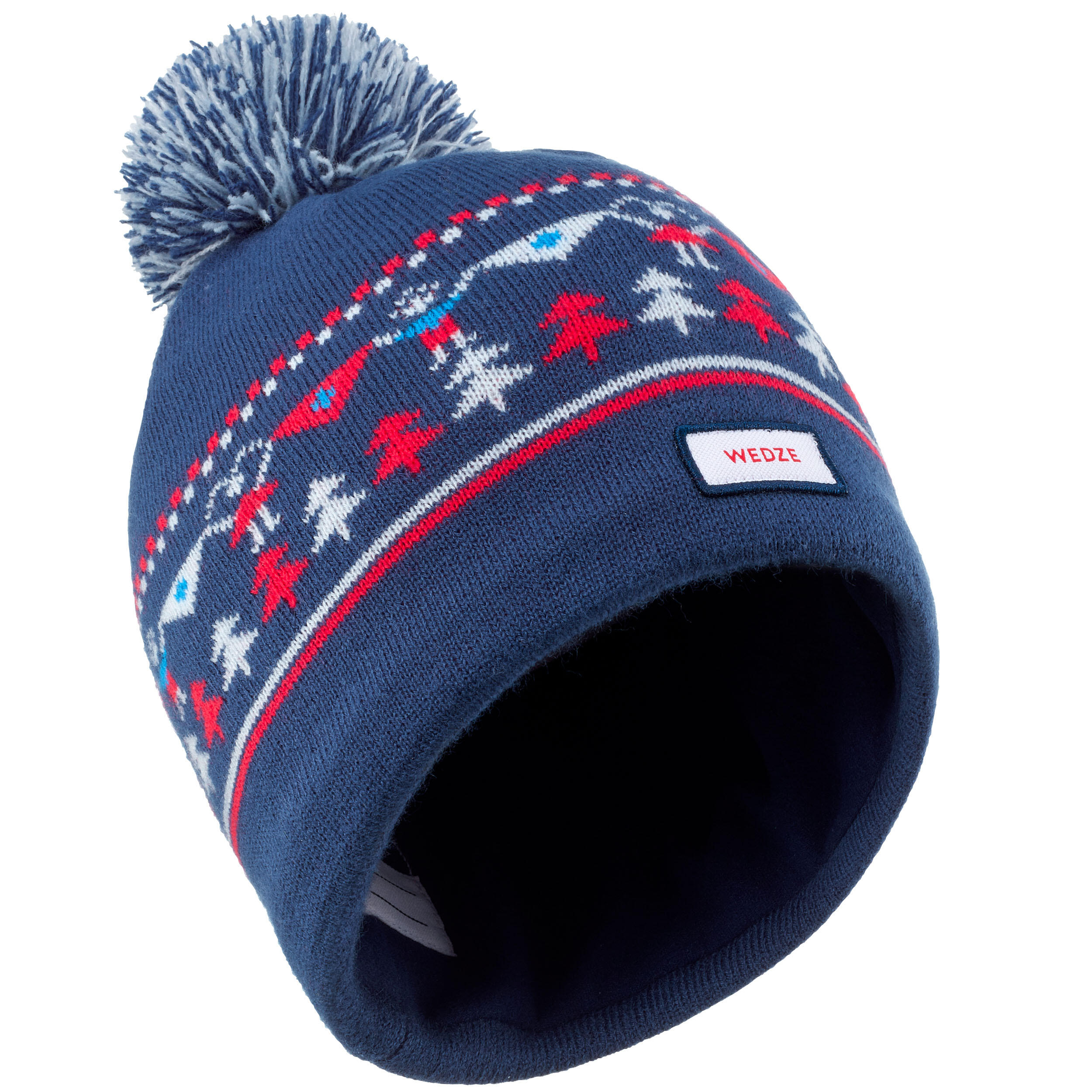 Kids' Ski Hat Jacquard - Navy Blue 