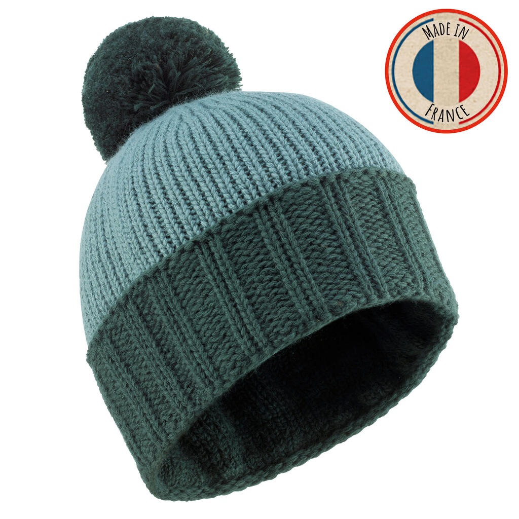 Adult ski hat grand nord made in france green-forest green