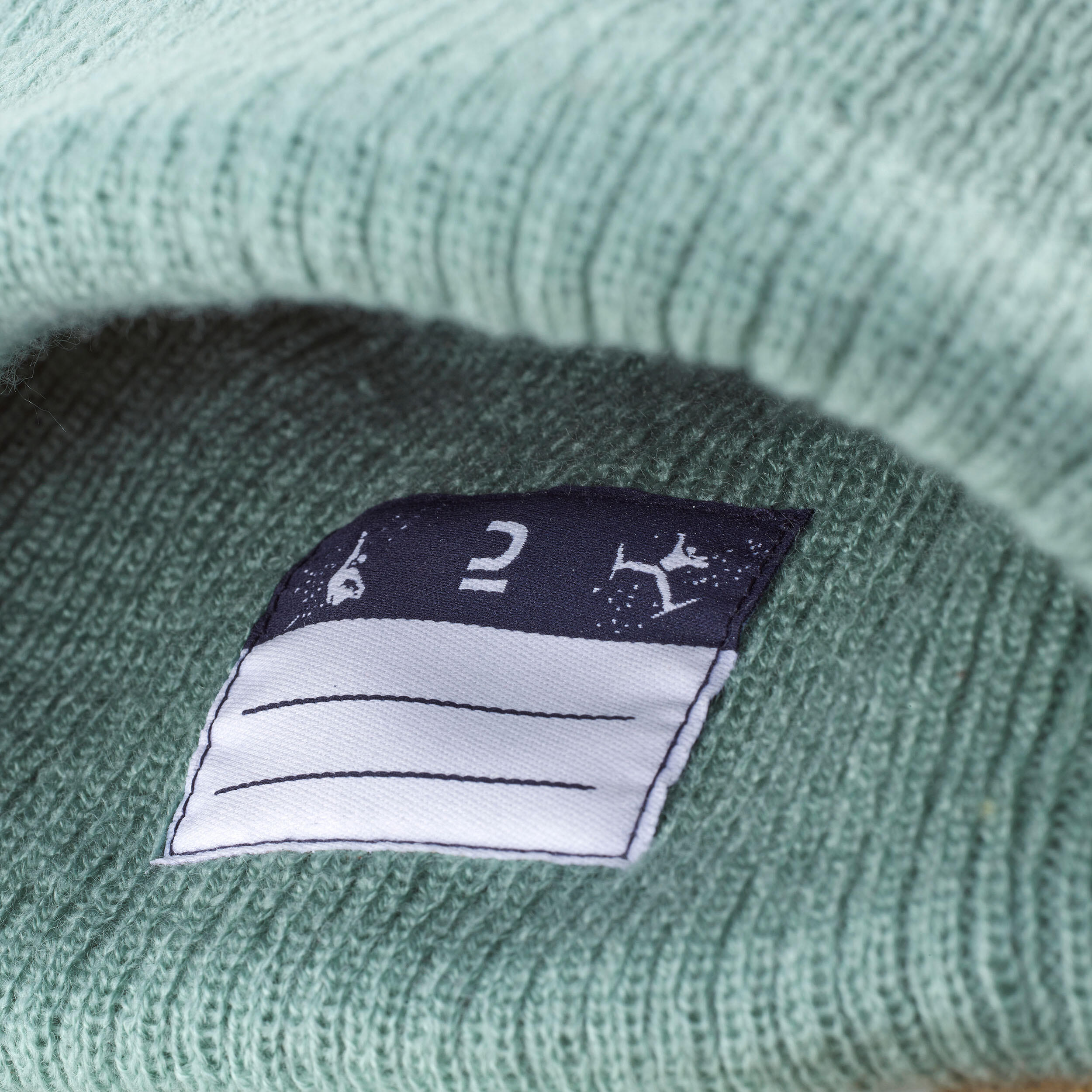 Kids' Skiing Beanie Hat Fisherman - Blue/Green 7/8