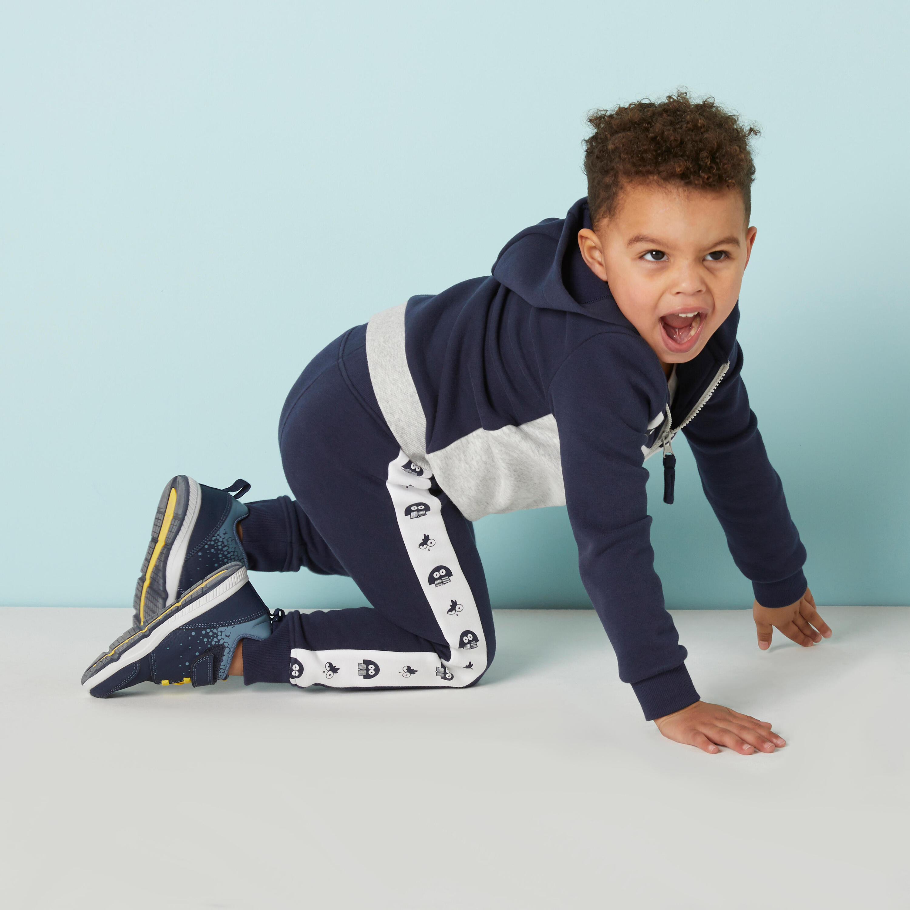 Pantaloni baby ginnastica pesanti 120 blu 5/5