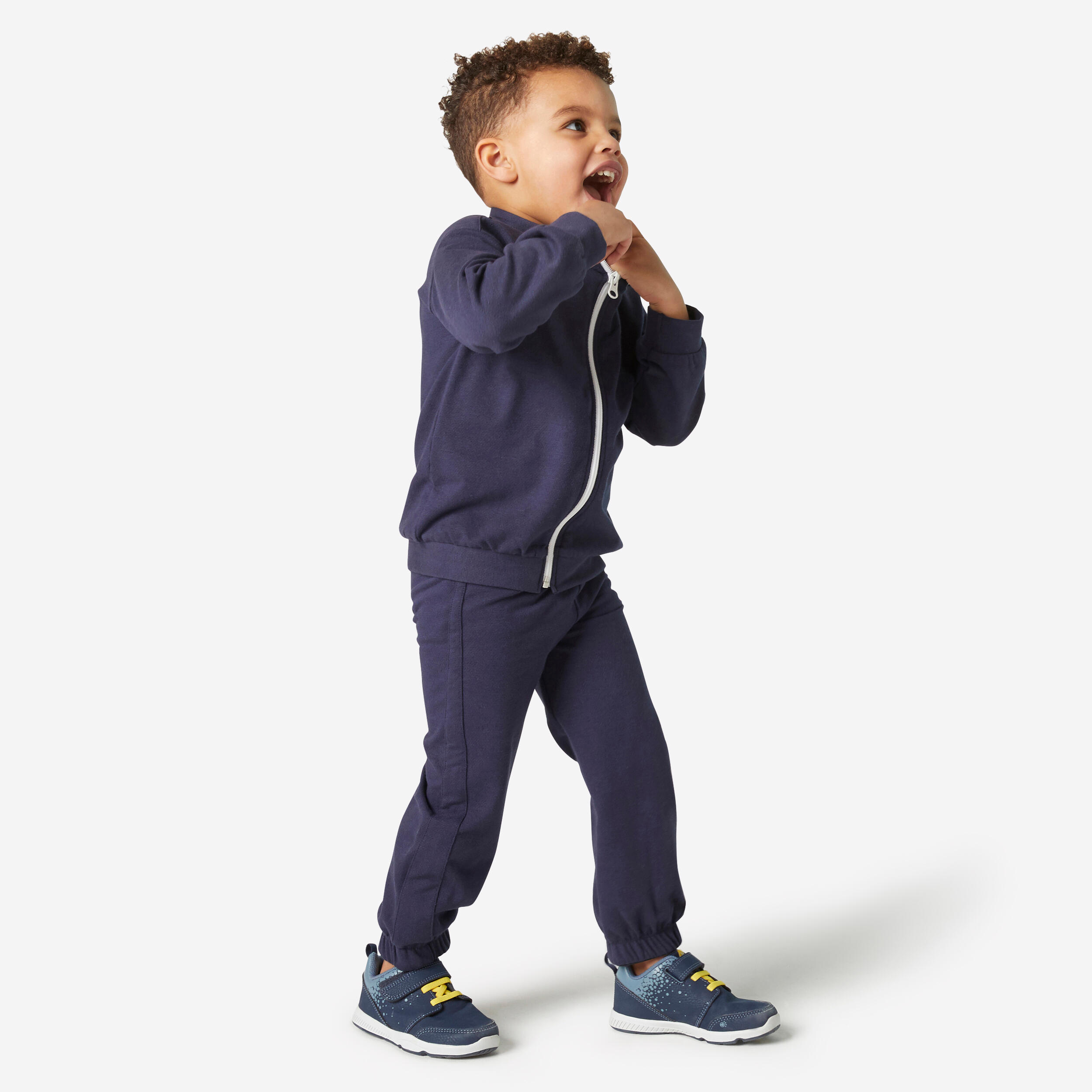 Kids' Warm Regular-Fit Tracksuit Basic - Navy Blue 1/9