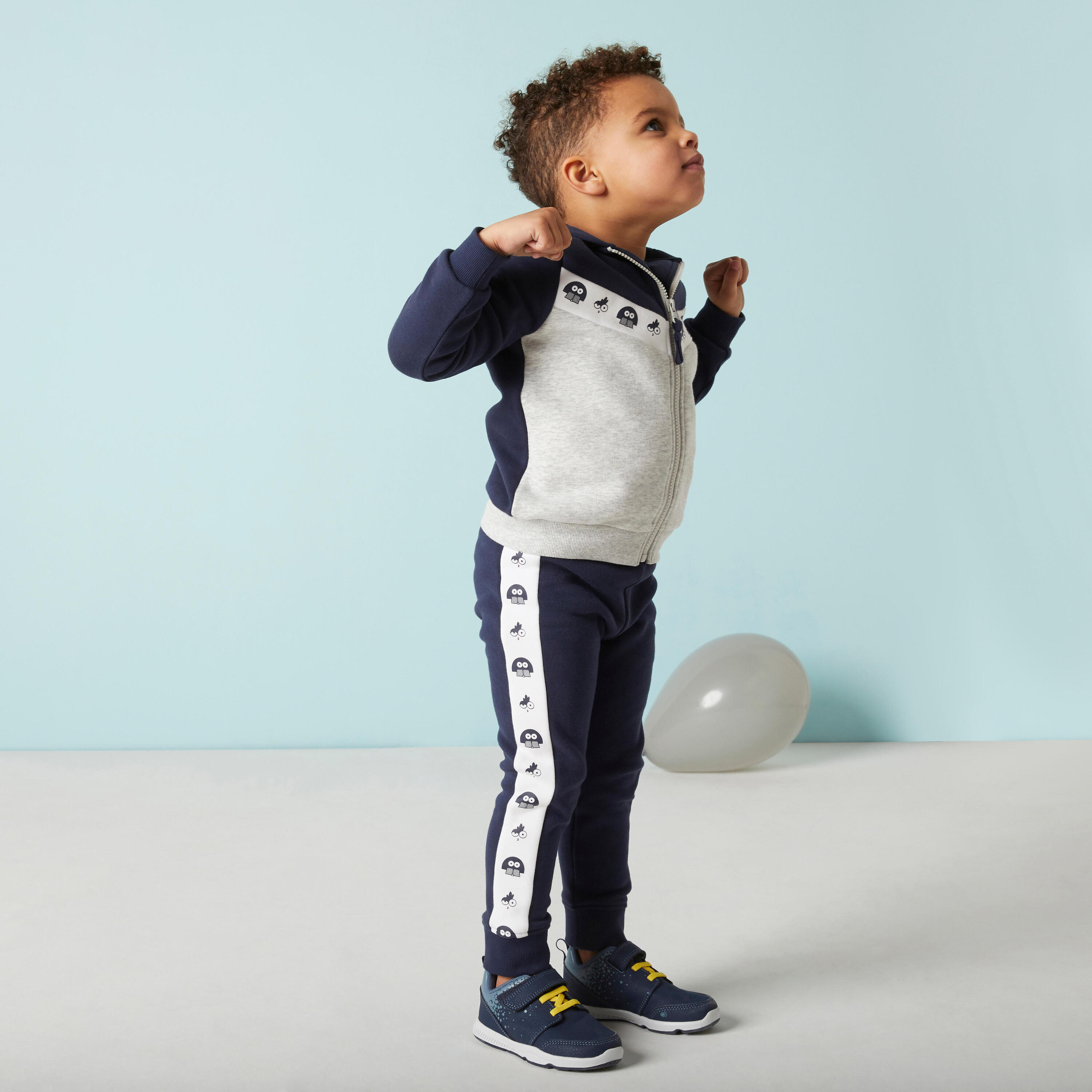 Pantaloni baby ginnastica pesanti 120 blu 3/5