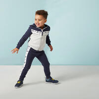 Baby's Basic Warm Jogging Bottoms - Blue With Design