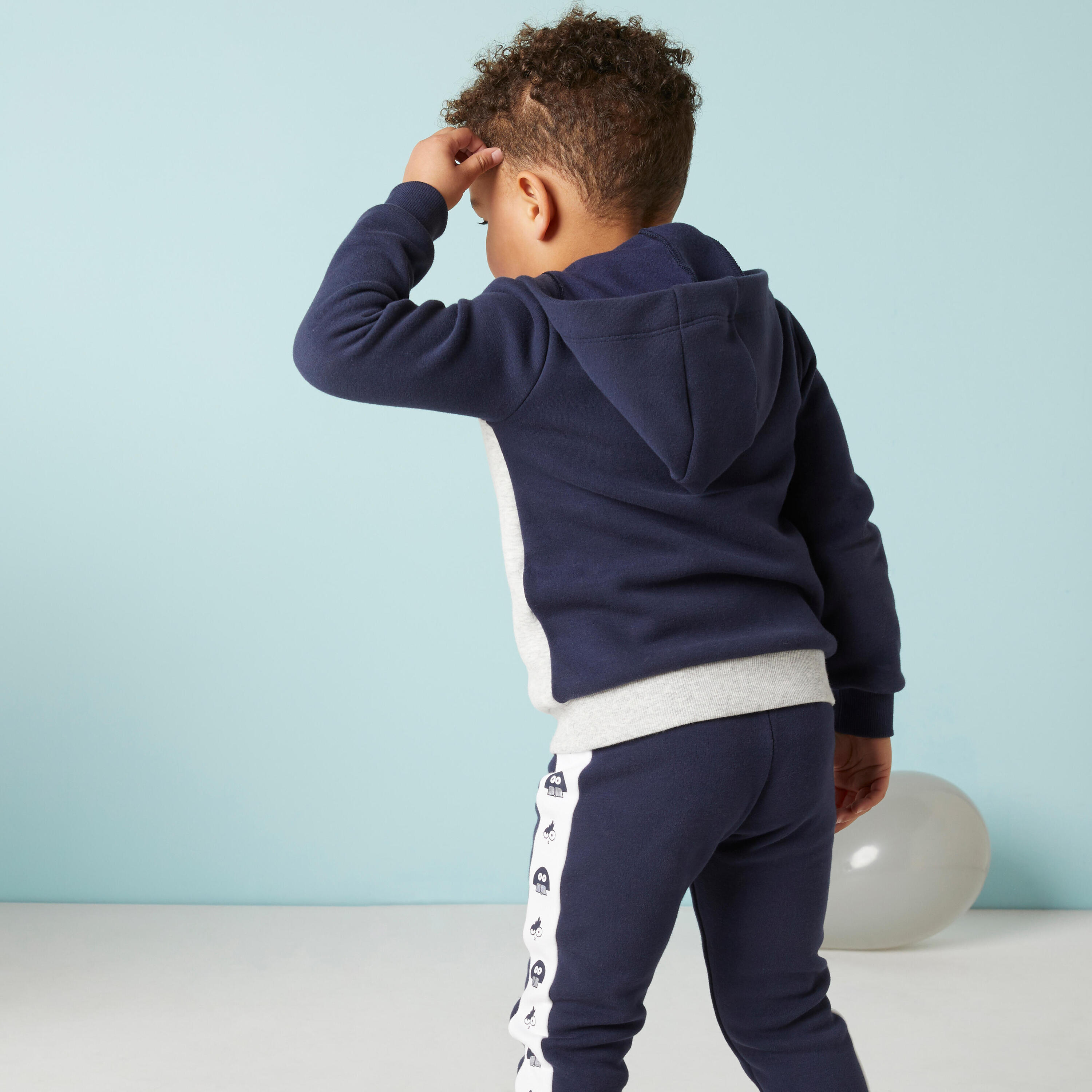 Pantaloni baby ginnastica pesanti 120 blu 4/5