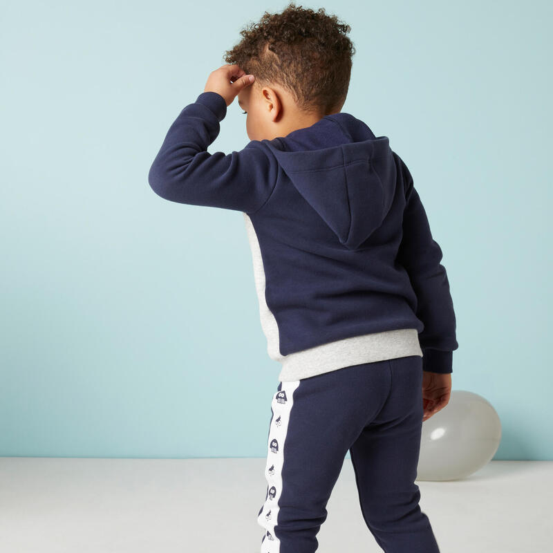 Pantalon de jogging chaud bébé- basique bleu avec motifs