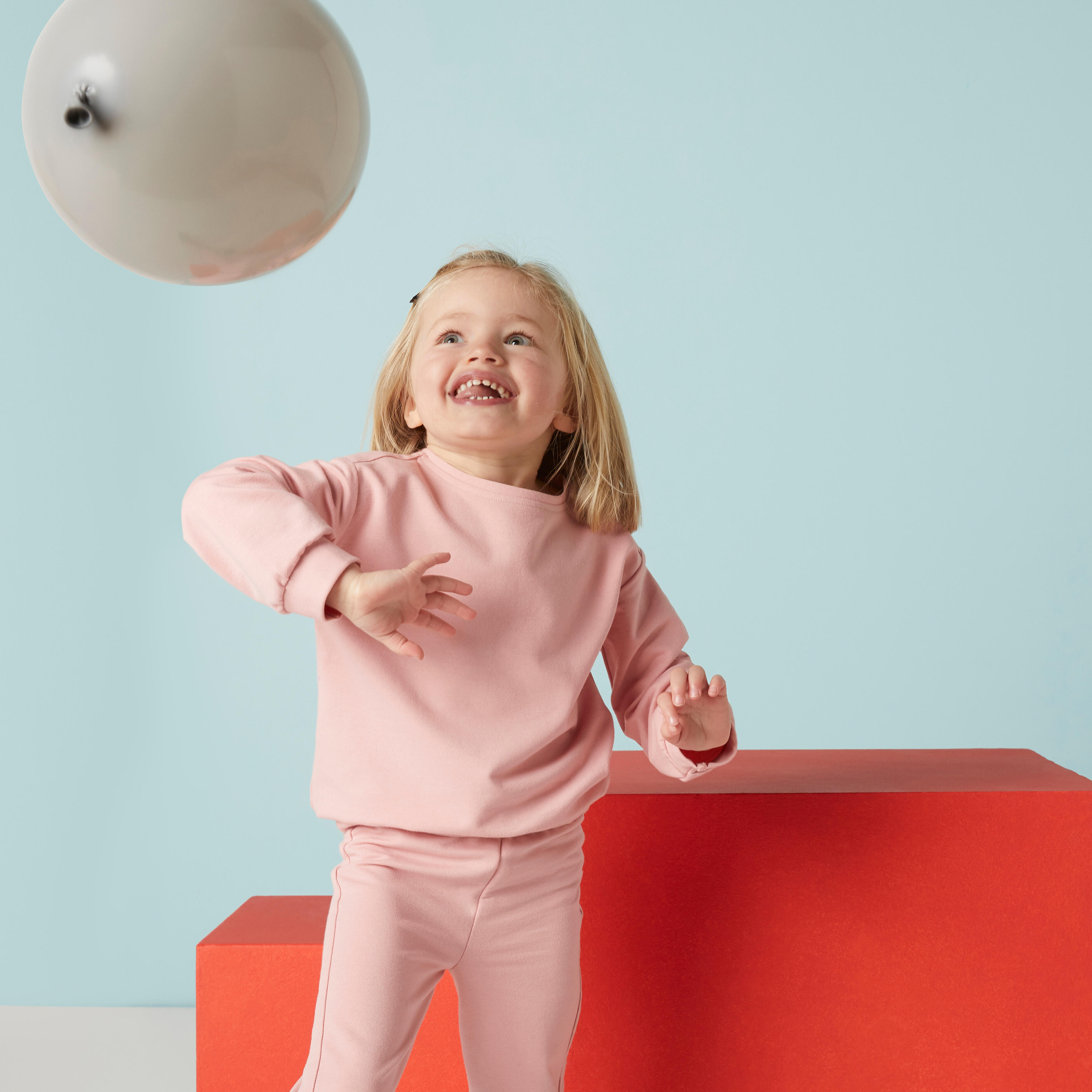 Tuta bambino ginnastica 100 misto cotone rosa da 1 a 5 6 anni DOMYOS Decathlon