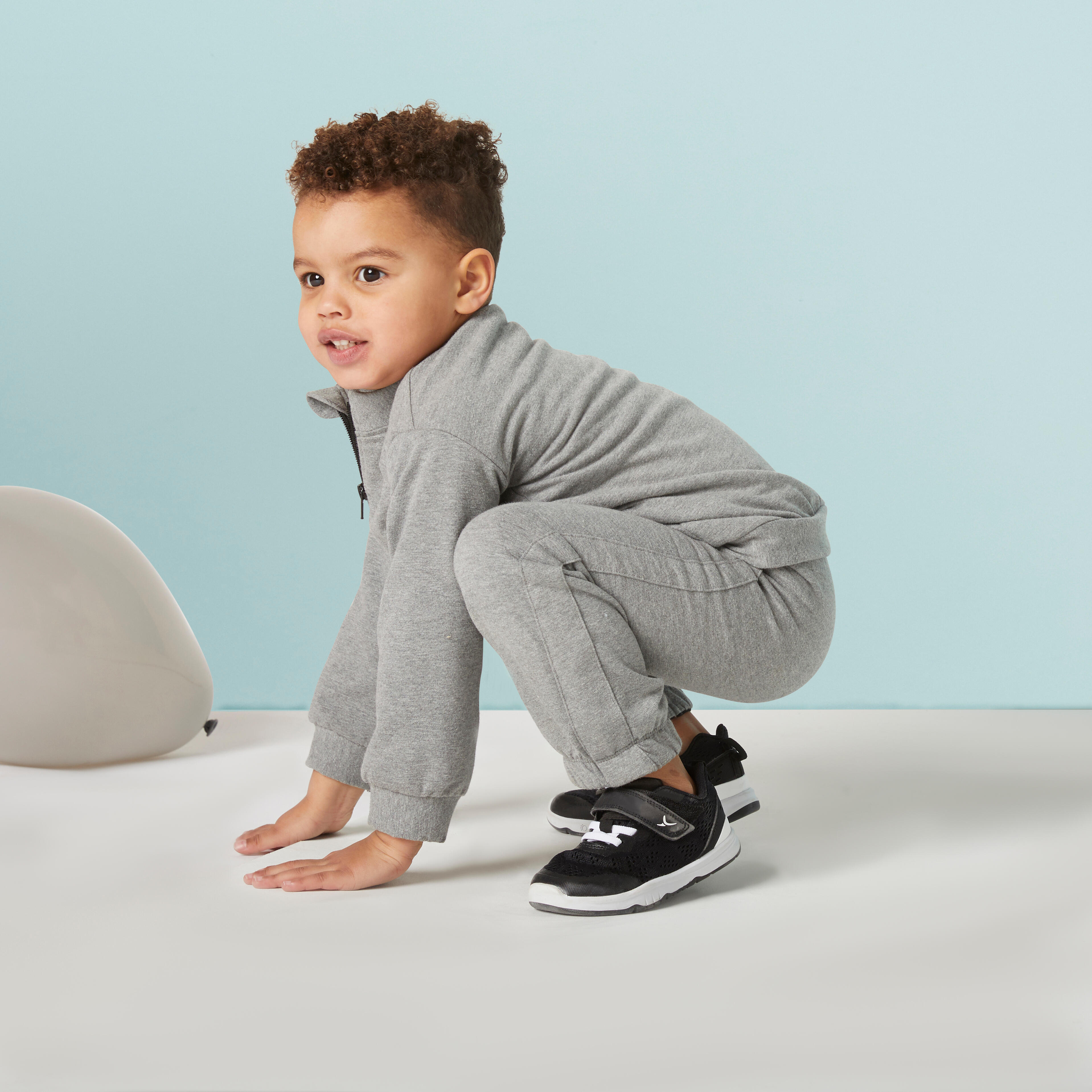 Kids' Basic Warm Regular-Fit Tracksuit - Grey