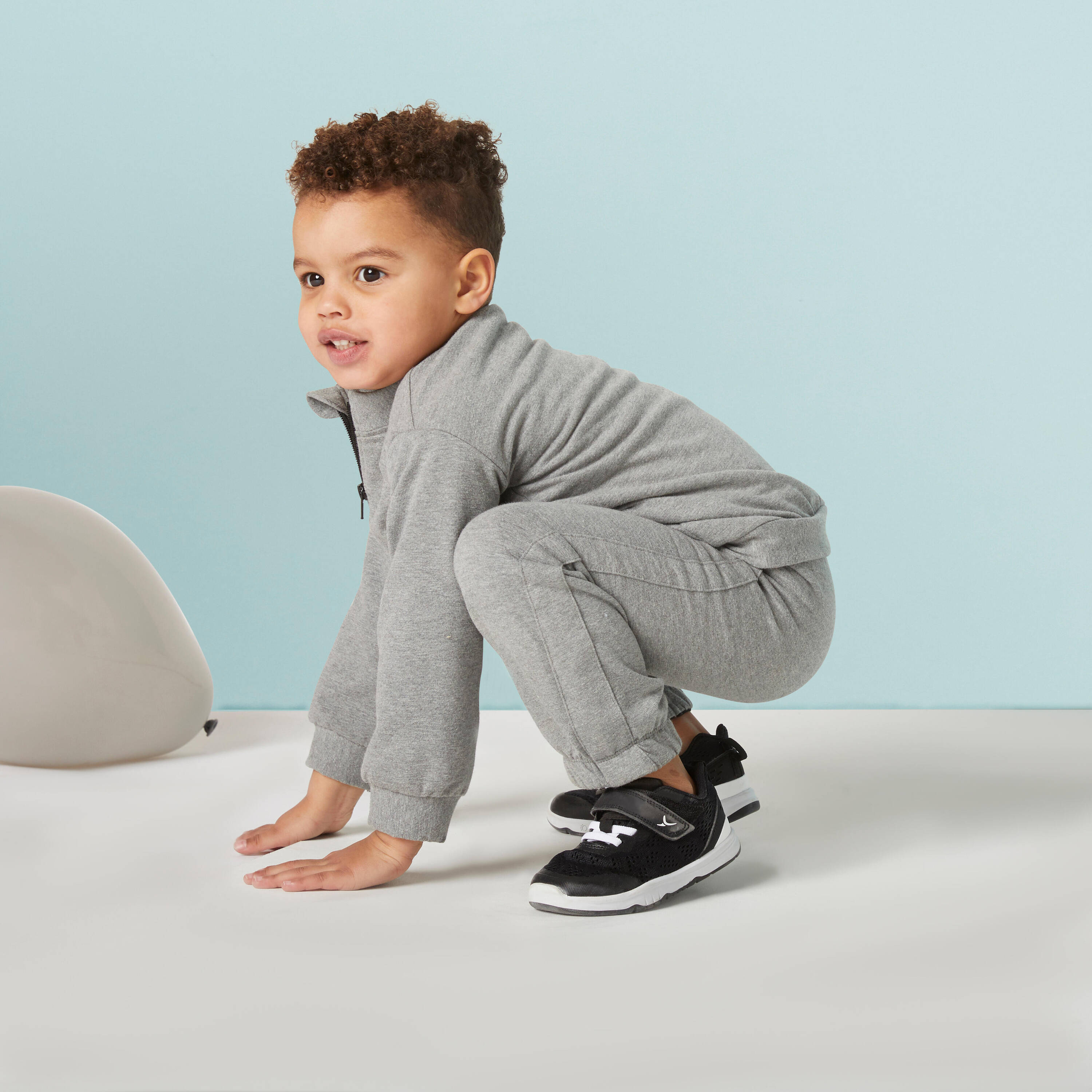 Kids' Basic Warm Regular-Fit Tracksuit - Grey -  3