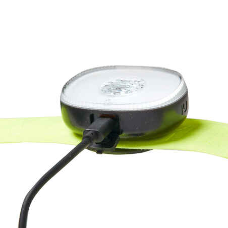 Bėgimo žibintas ant krūtinės „Runlight 120 USB“, geltonas