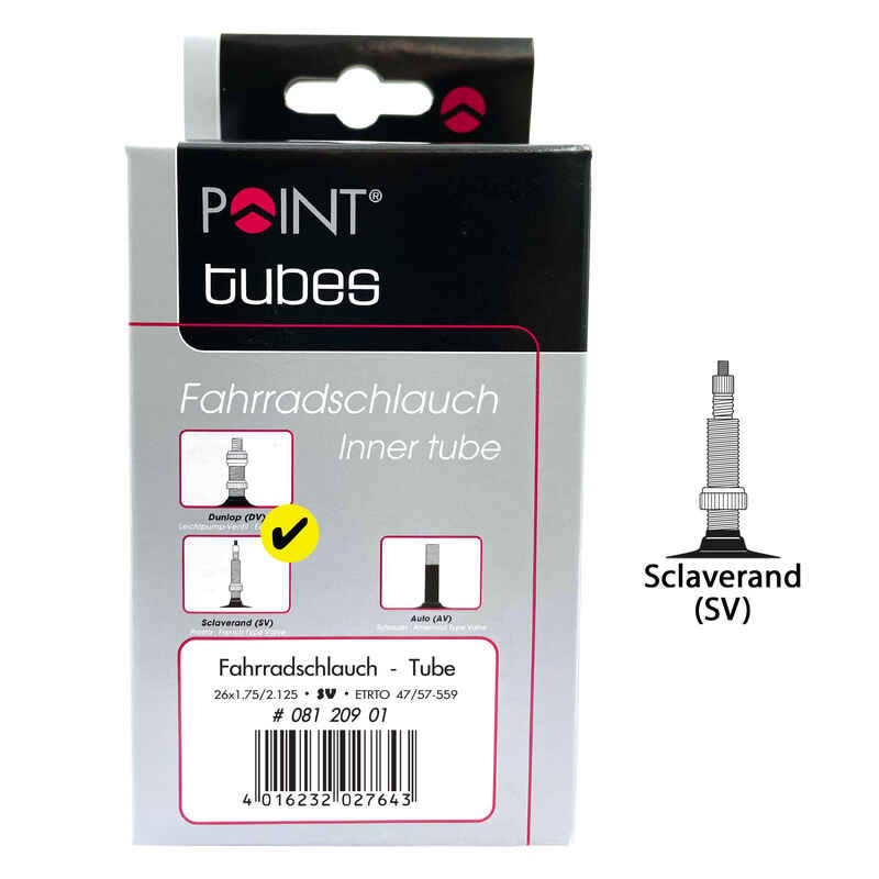 Fahrradschlauch Point 26 x 1,75/2,125 Presta 33 mm