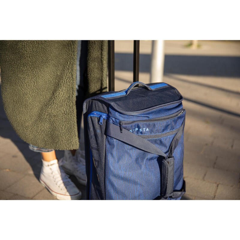 Valise 30L à roulettes - sac de voyage transport cabine - ESSENTIAL bleue
