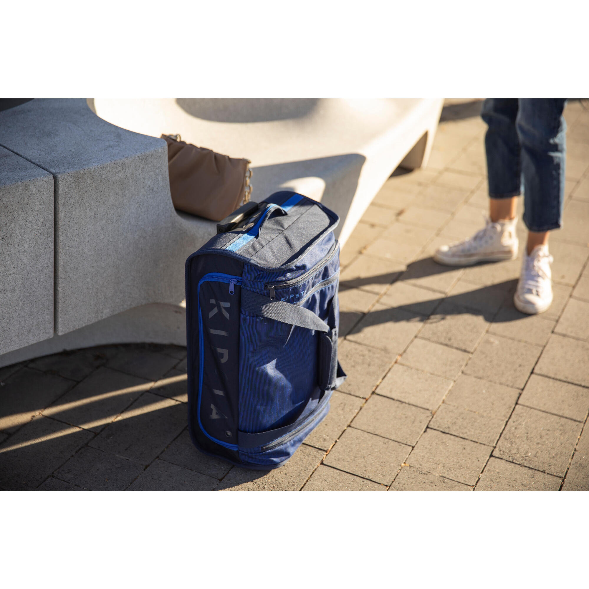 Valigia con ruote 30L - borsa da viaggio - ESSENTIAL blu