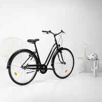 CITY BIKE ELOPS 100 LOW FRAME - Black