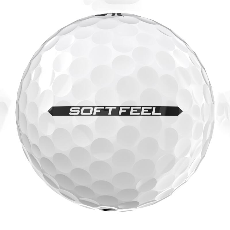 Golfballen Soft Feel 12 stuks wit