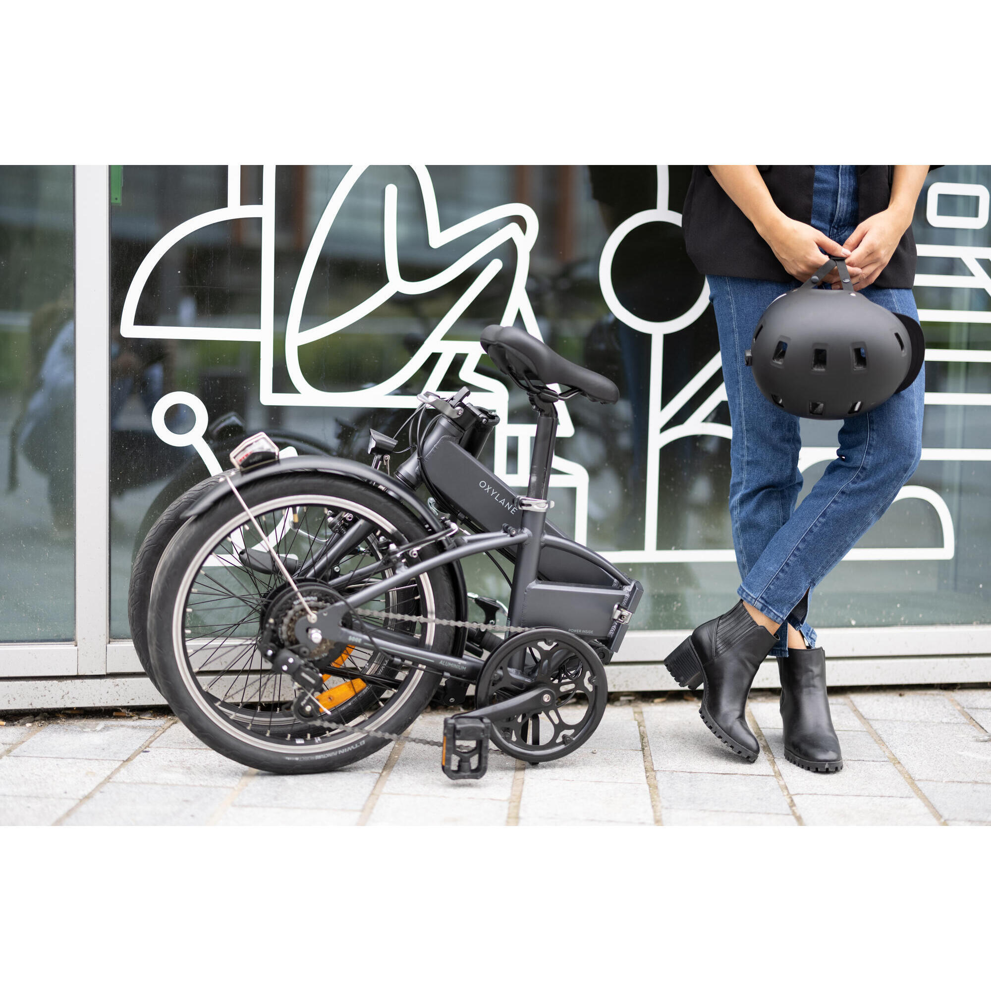 TILT 500 GREY BLACK ELECTRIC-ASSIST FOLDING BIKE