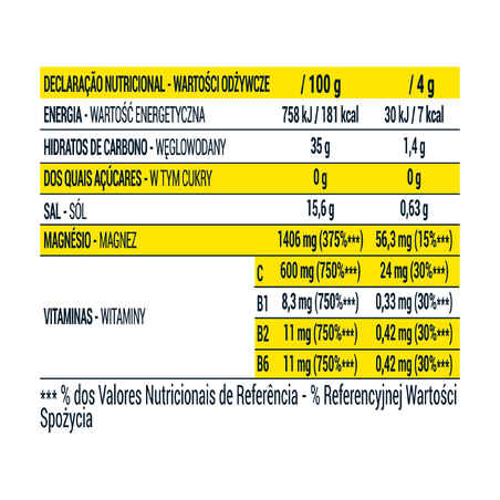 Tabletės elektrolitų gėrimui, be cukraus, 20 x 4 g, citrinų skonio