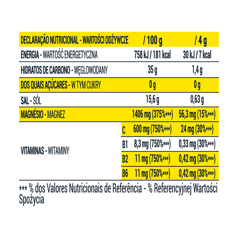Boisson électrolytes sans sucre tablettes citron 20 x 4g