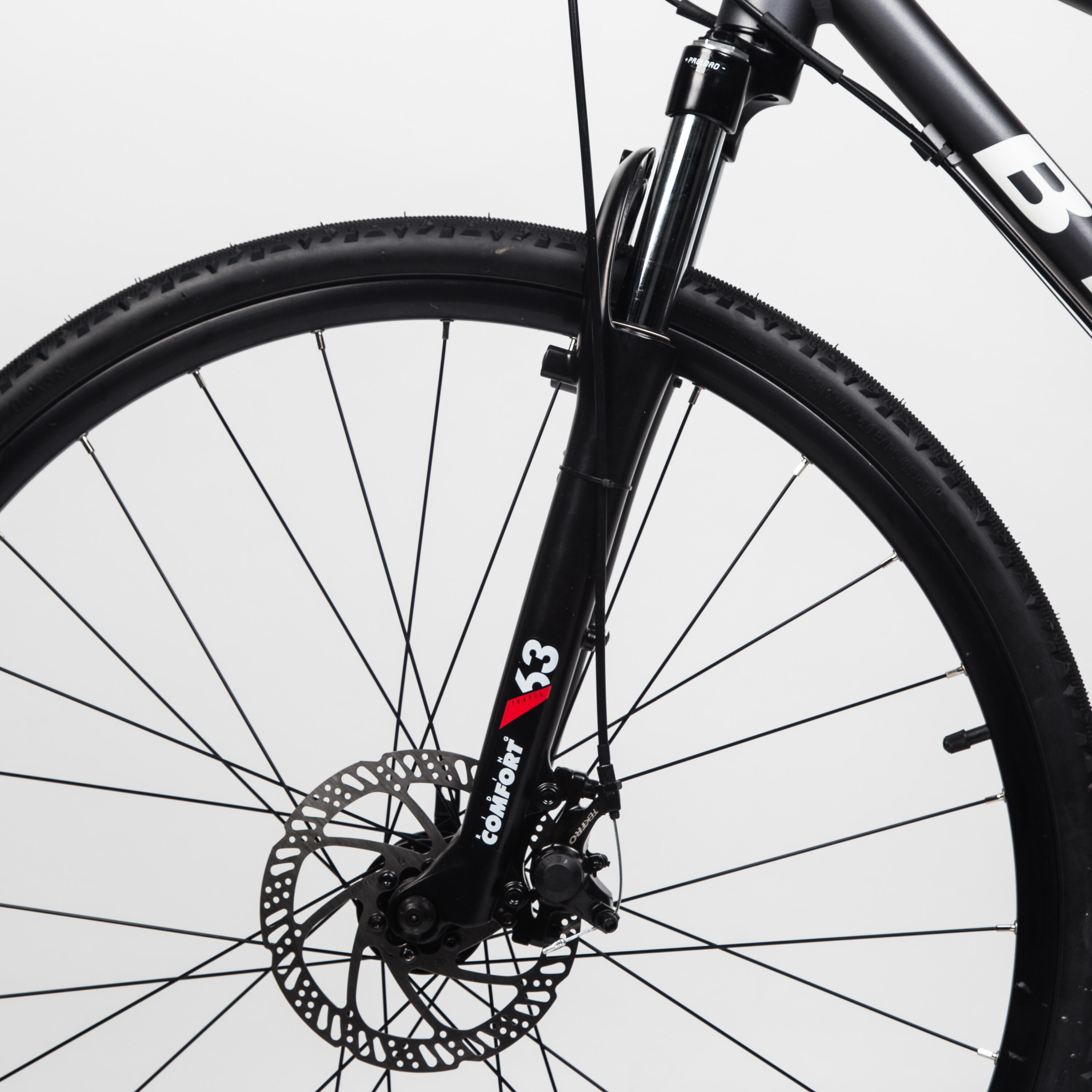 Riverside 500 Hybrid Bike Grey Red