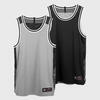 男款無袖雙面籃球T恤／運動衫T500R - 灰黑配色