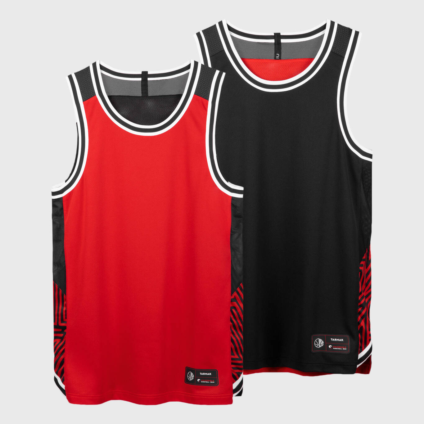 Men Basketball Jersey Reversible T500R Grey Black