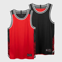Men's Reversible Sleeveless T-Shirt T500R - Black/Red