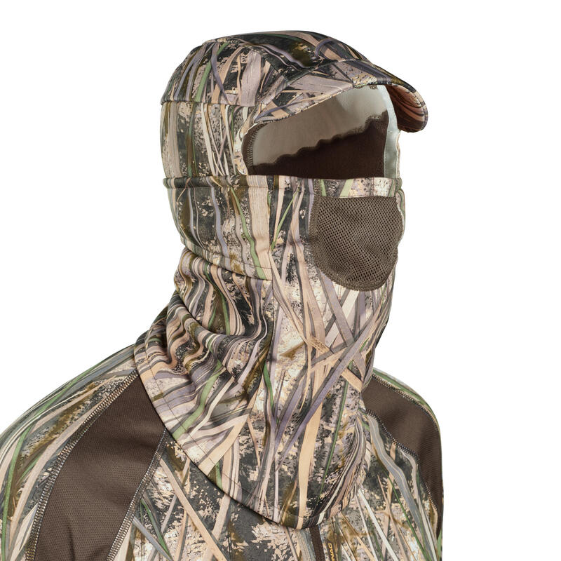 Cagoule chasse chaude 500 camouflage marais