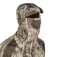 Cagoule chasse chaude 500 camouflage marais