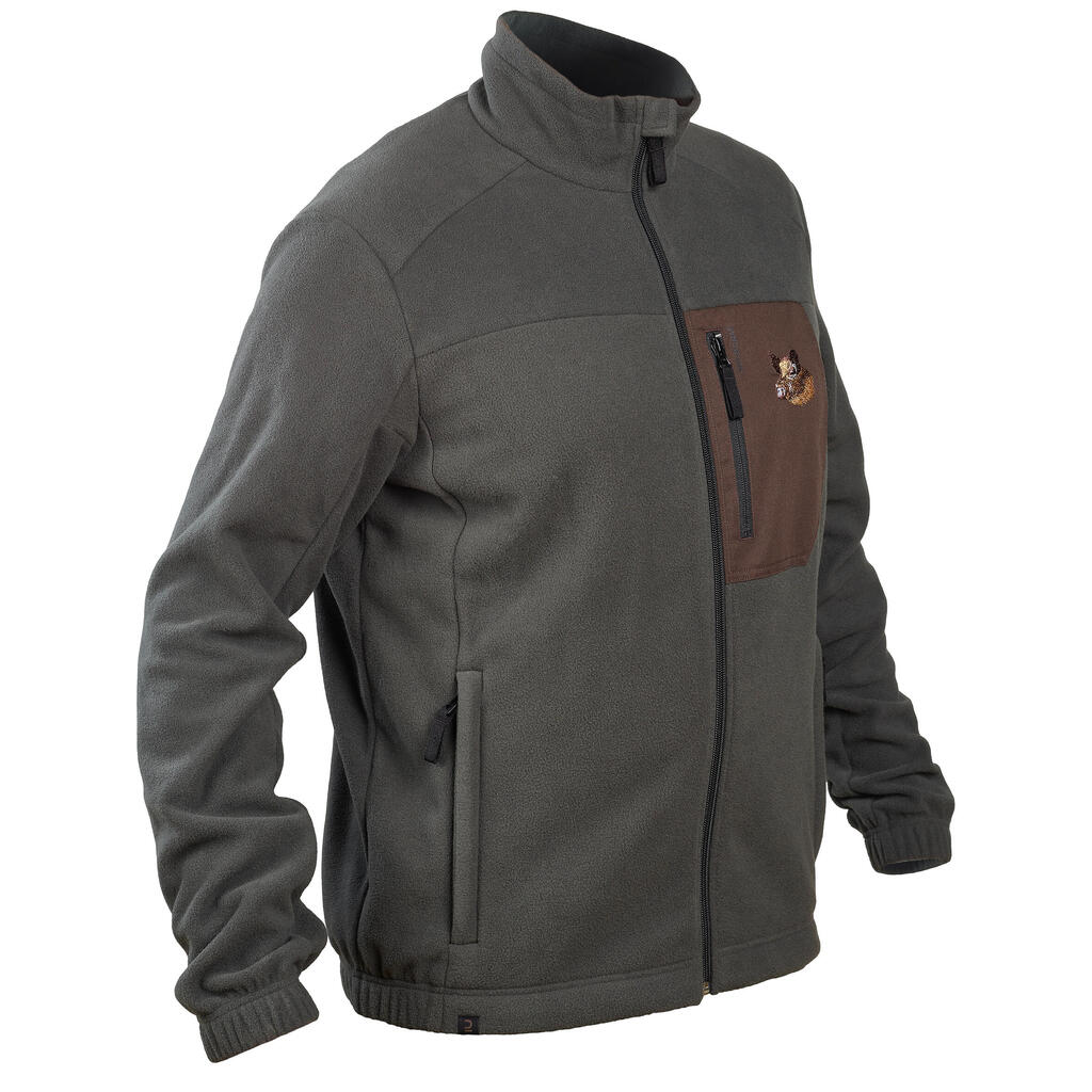 Hunting fleece embroidered recycled sanglier 500