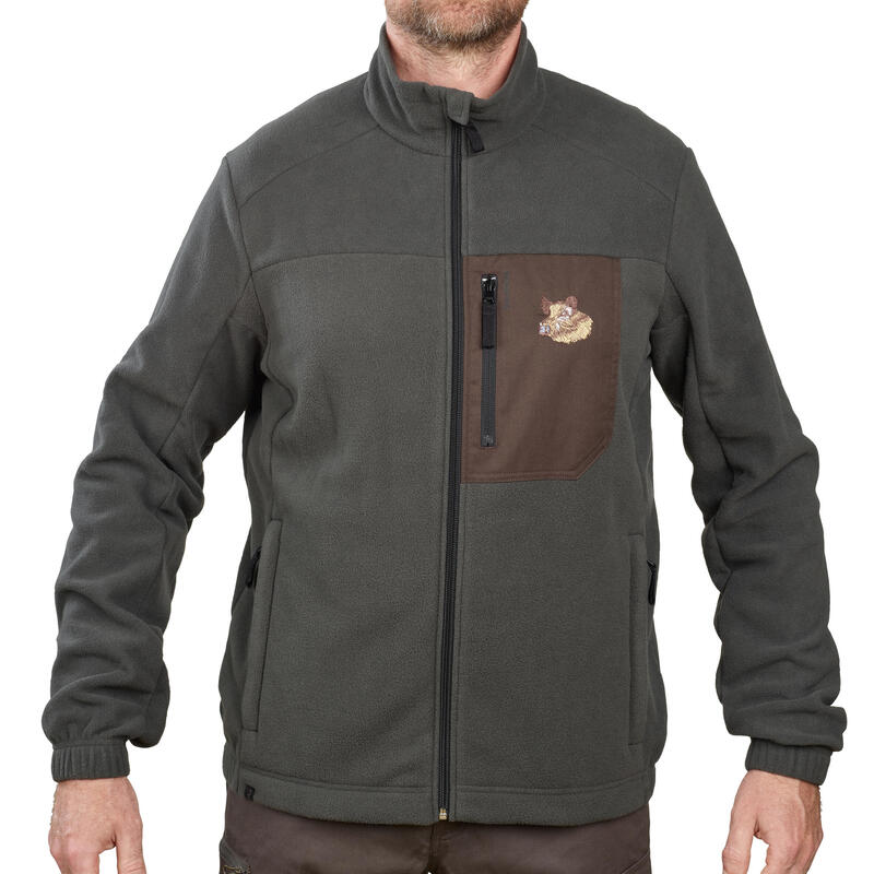 Polar Caza Solognac 500 Hombre Ecodiseñado Bordado Jabalí