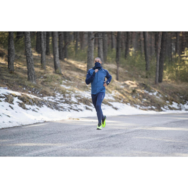 Collant chaud de running Homme - KIPRUN Run 500 Warm Bleu acier