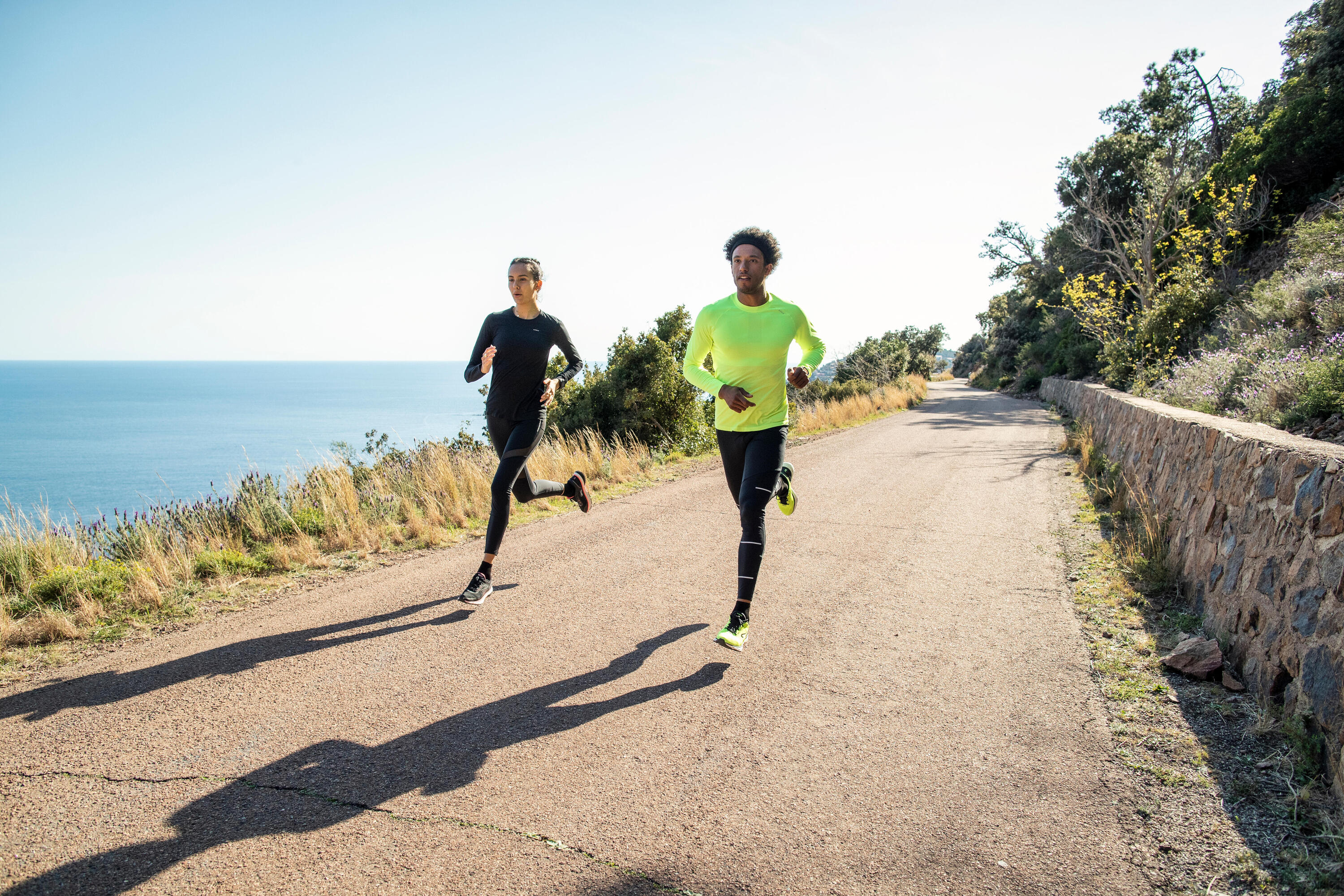 T-shirt de running manches longues Homme - KIPRUN Run 500 Sans couture Jaune 9/10