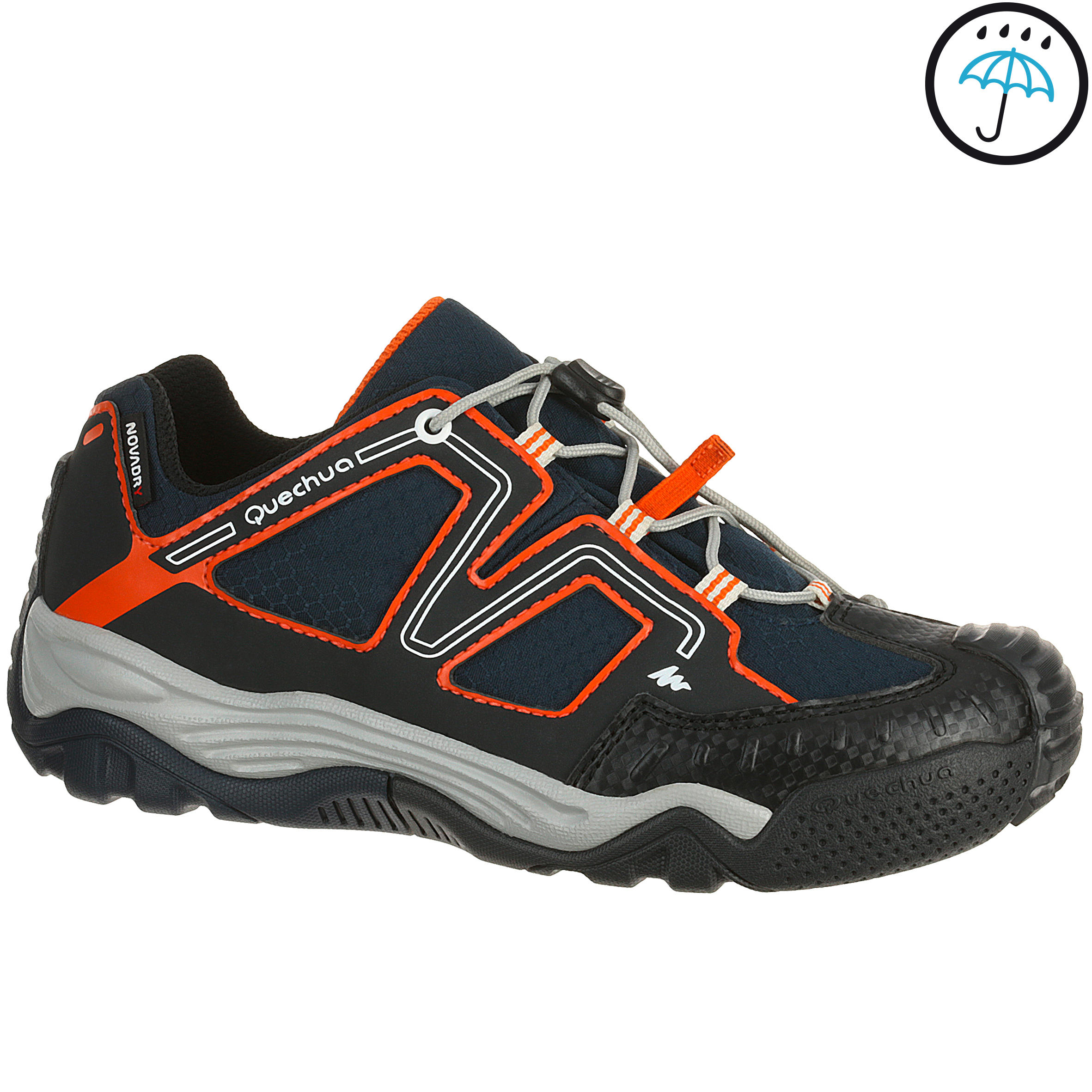 Kids' Hiking Waterproof Boots Crossrock - Blue/Orange 4/10