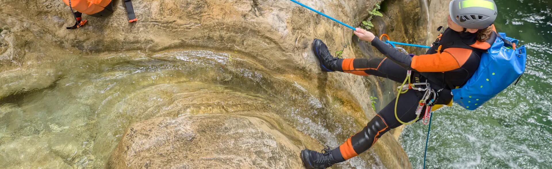 Praticante de canyoning