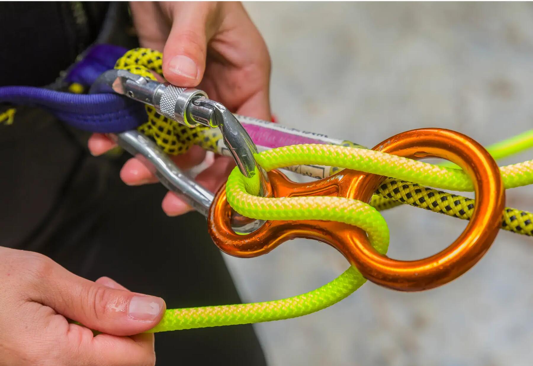 sistema de descida canyoning