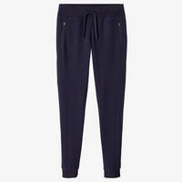 Pantalón de fitness tipo jogger para mujer - Mayoritariamente algodón - Corte ajustado - 520 - Azul marino 