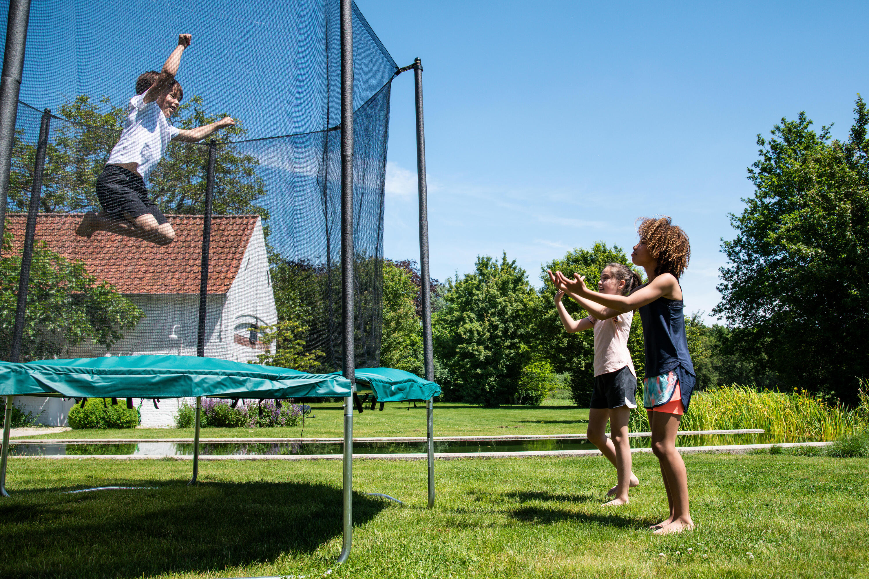 Trampolino Ottagonale 300 con rete di protezione 10/14