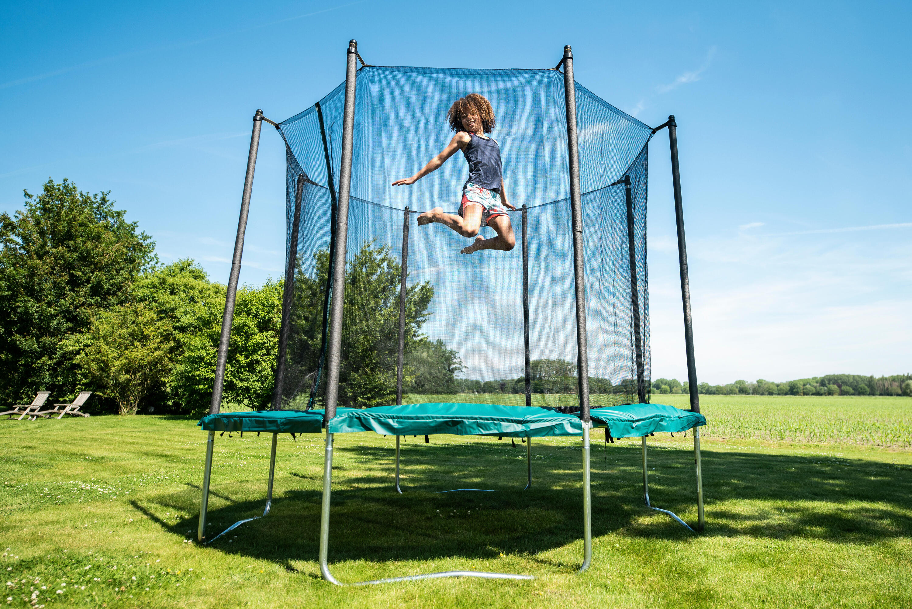 Trampolino Ottagonale 300 con rete di protezione 9/14