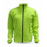 Men's road cycling rain jacket rc100 - neon yellow