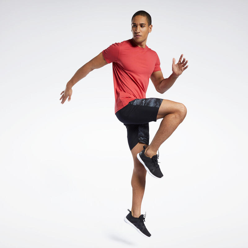 

Шорты для фитнеса и кардиотренировок мужские Reebok AOP темно-серые, X8742931