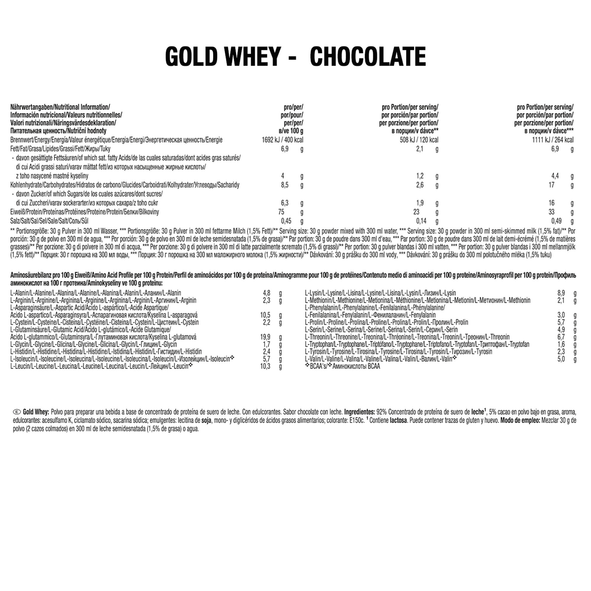 Gold Whey Chocolate Protein 500 g + Peanut Butter 180 g 5/5