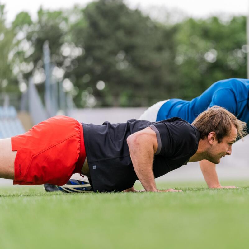 Şort Rugby R500 Roșu Bărbați 