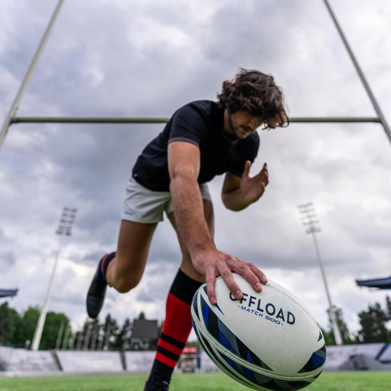 Bola de Rugby R500 Tamanho 5 para Jogos Azul