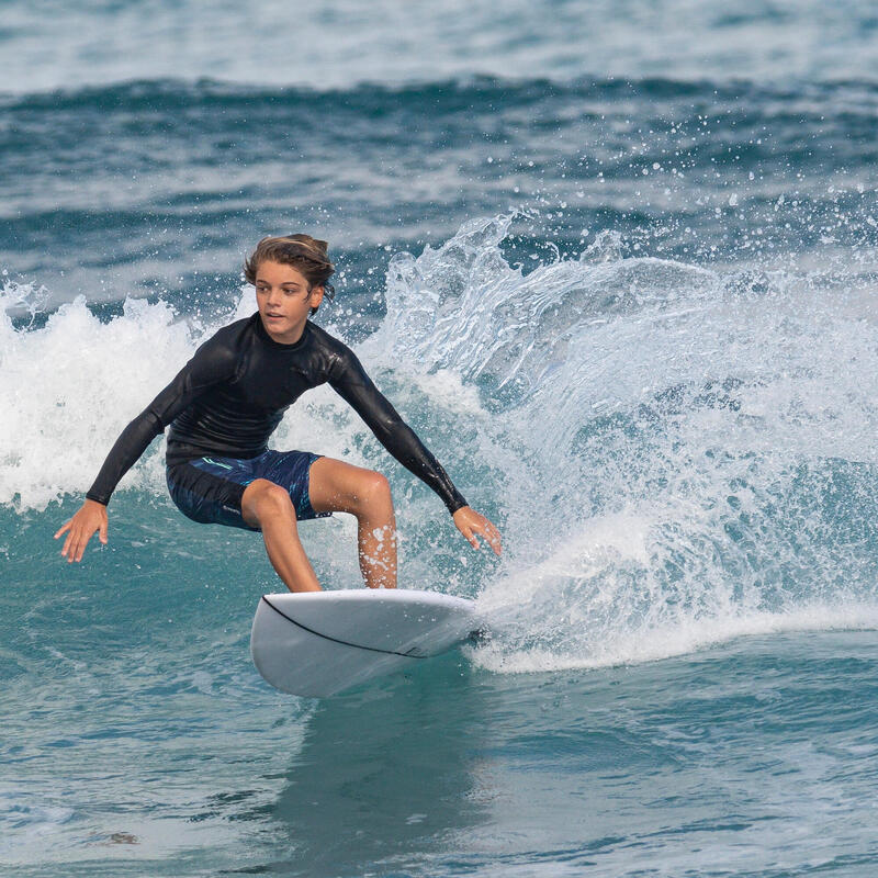 Boardshorts Surfen Jungen 900 Tween blau