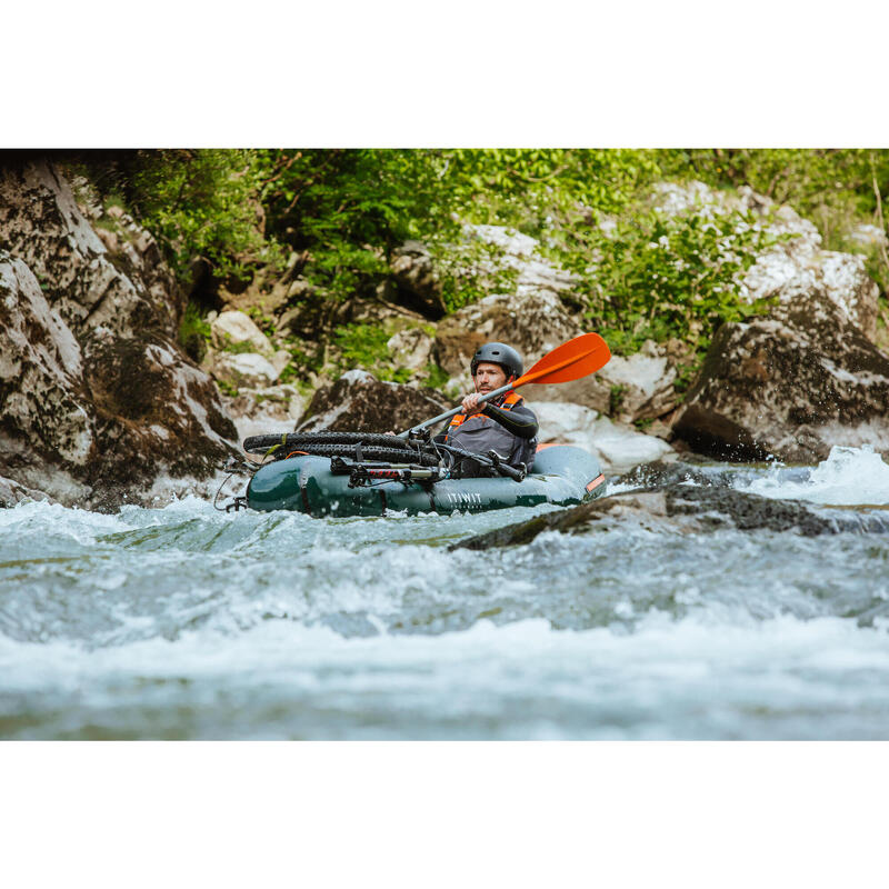 Opblaasbare 1-persoons packraft 500 TPU rivier waterdichte rits